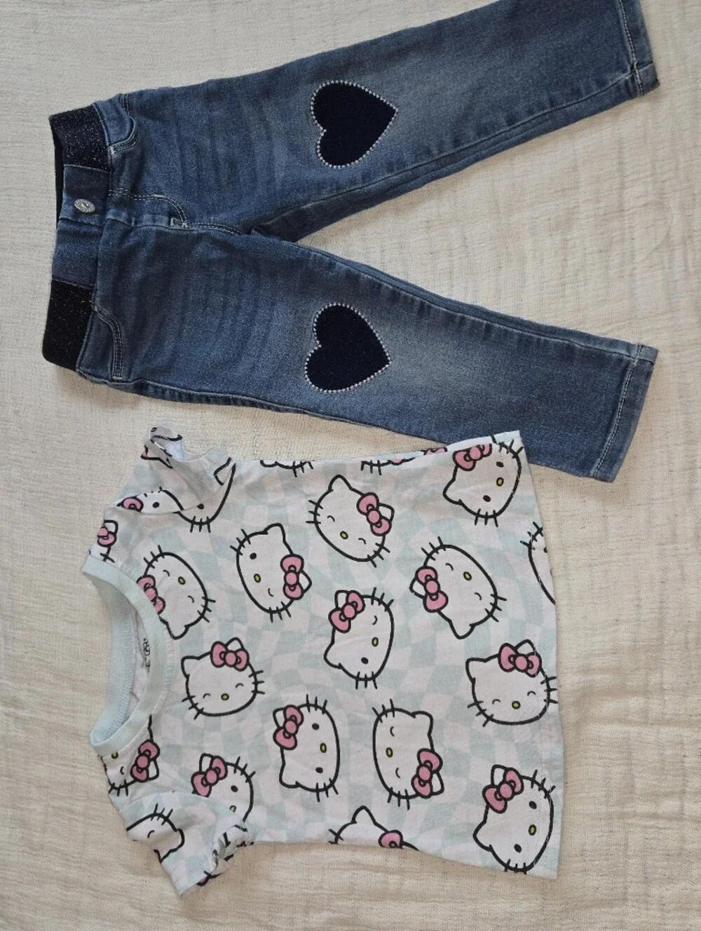 Size 2T Girls' Clothing Bundle Hello Kitty, Graphic Tees, Dresses Lot Summer